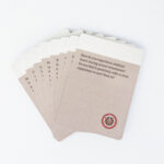 White cards from the Sex Deck fanned out
